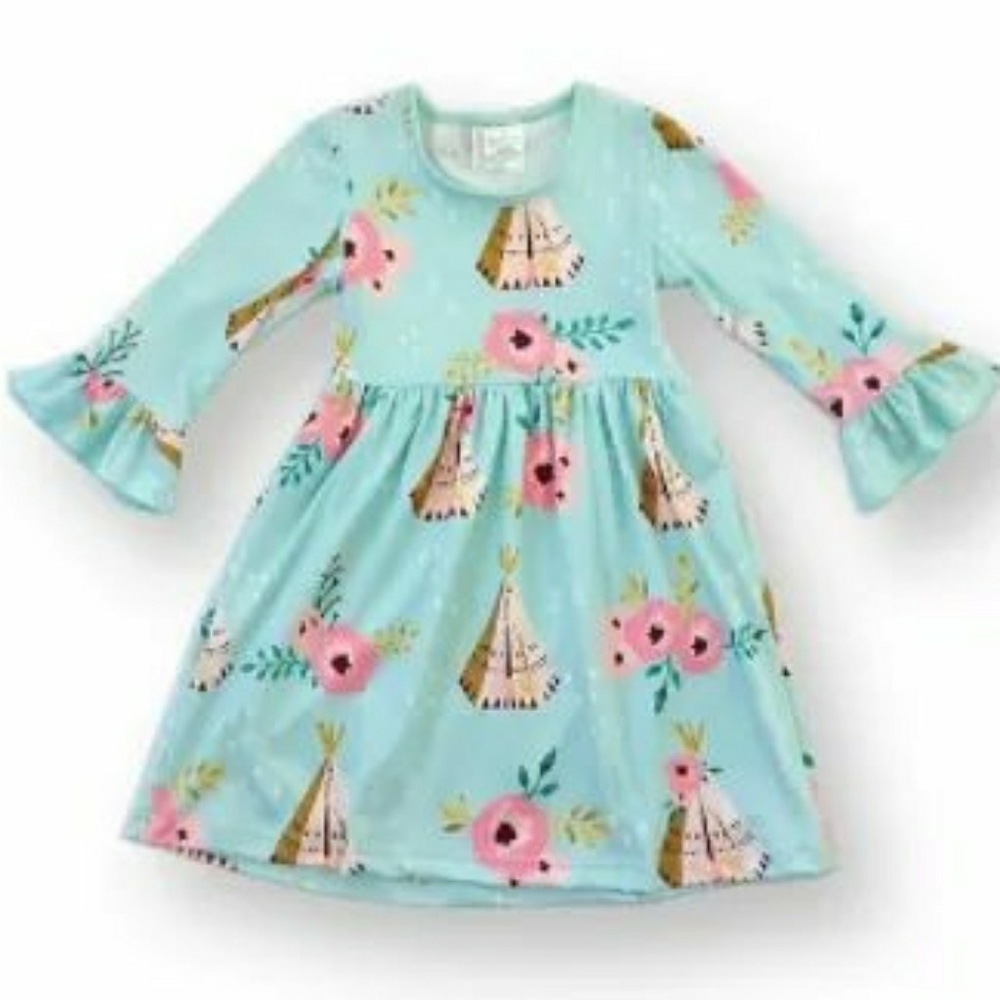 Little girls boutique teepee dress